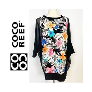 COCO REEF Vintage Tropical Floral Swim Cover Up Women’s Size Small / Medium
